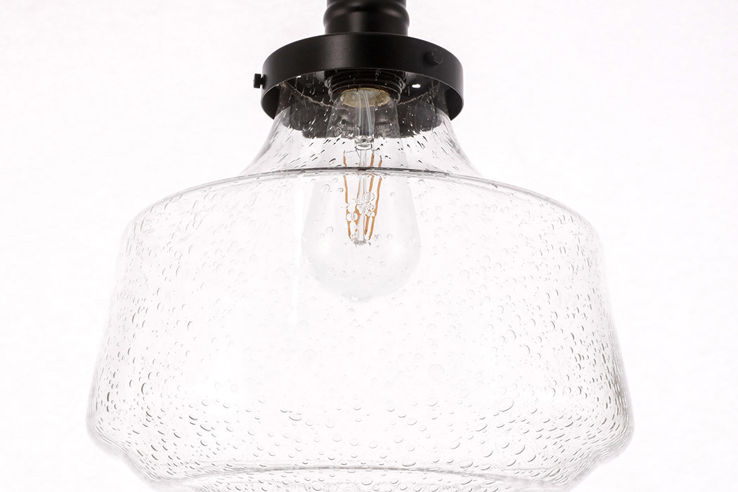 Elegant Pendant Light - Black, L 11" (LD6258BK)