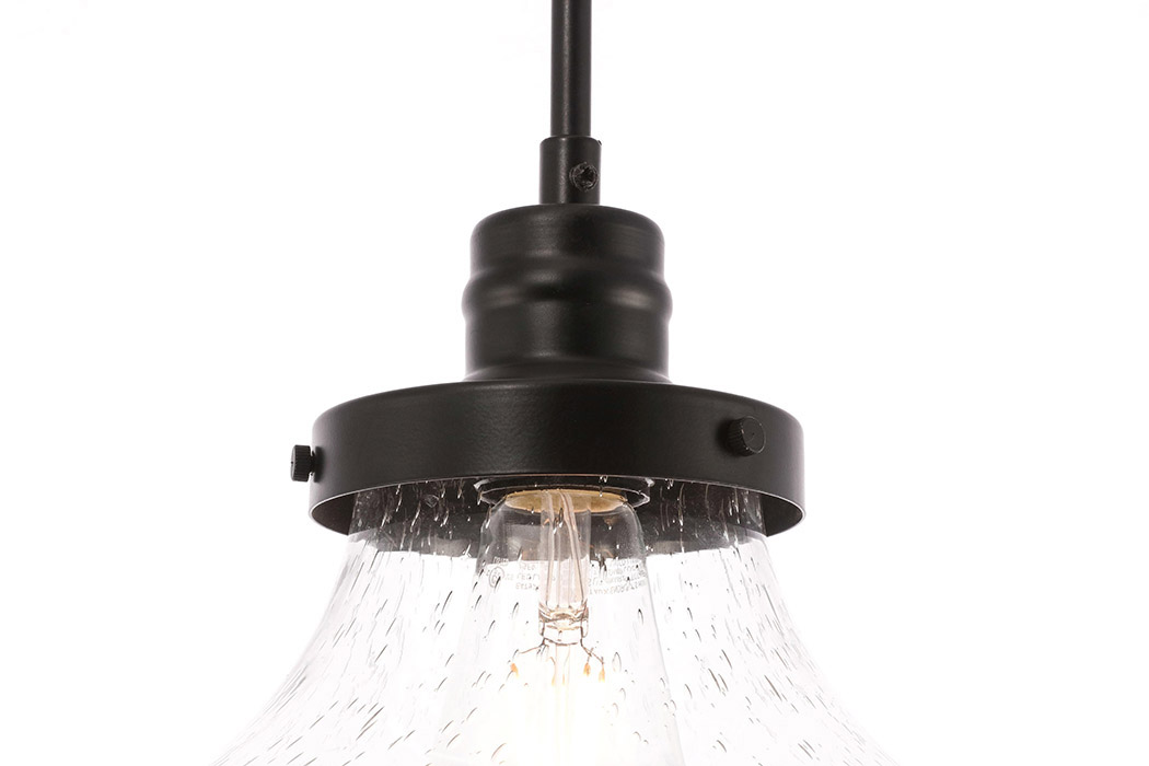 Elegant Pendant Light - Black, L 11" (LD6258BK)