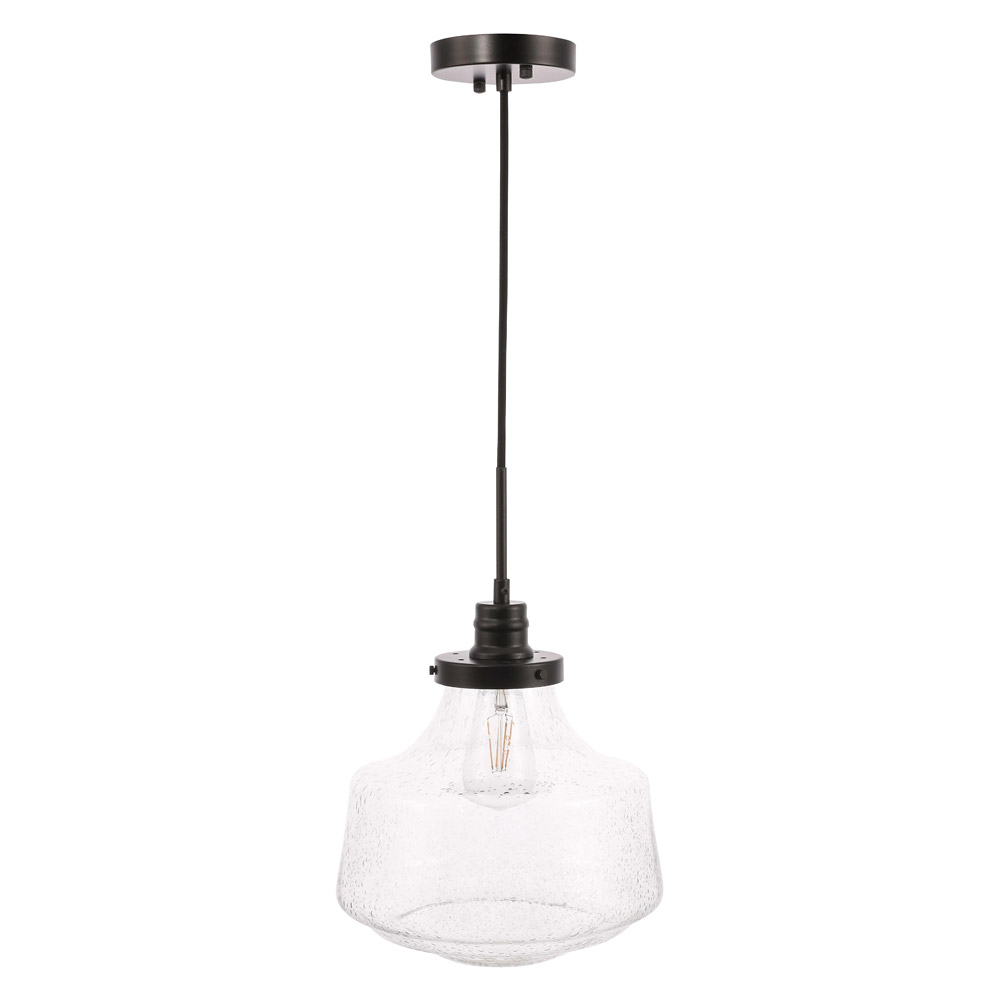 Elegant Pendant Light - Black, L 11" (LD6258BK)