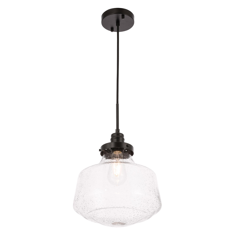 Elegant Pendant Light - Black, L 11" (LD6258BK)