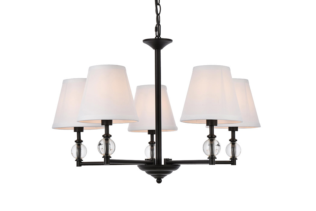 Elegant Bethany 5 Lights Pendant - Black (LD7024D25BK)