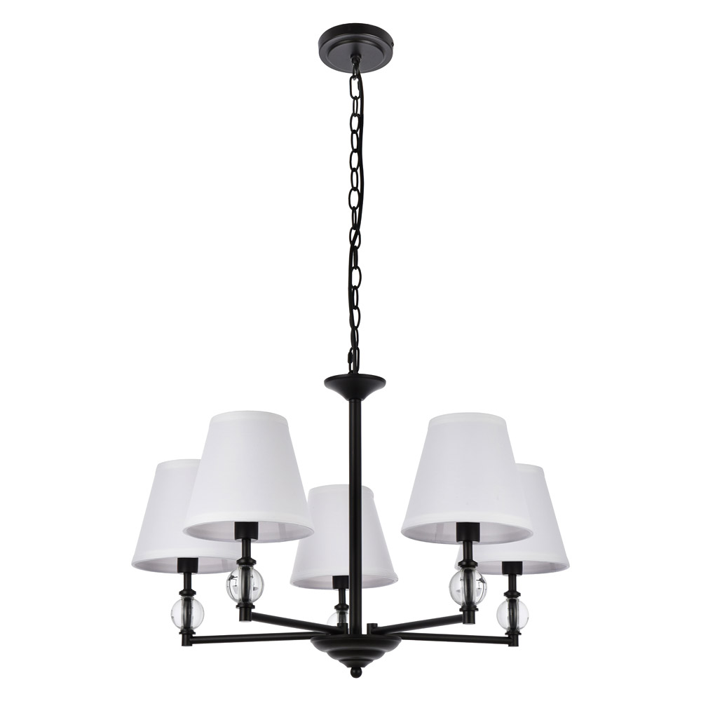 Elegant Bethany 5 Lights Pendant - Black (LD7024D25BK)