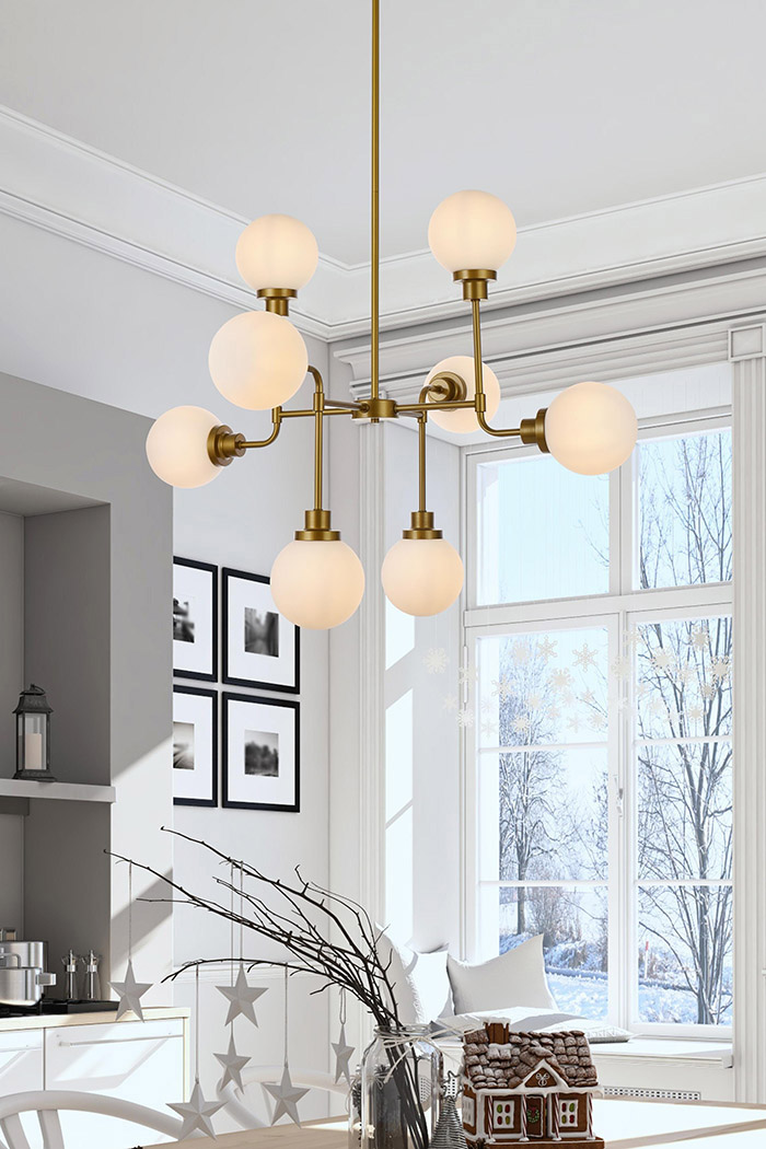 Elegant Hanson 8 Lights Pendant - Brass (LD7038D36BR)