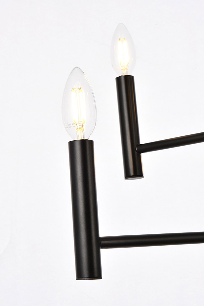 Elegant Carmella 3 Lights Pendant - Black, L 22" (LD7060D22BK)