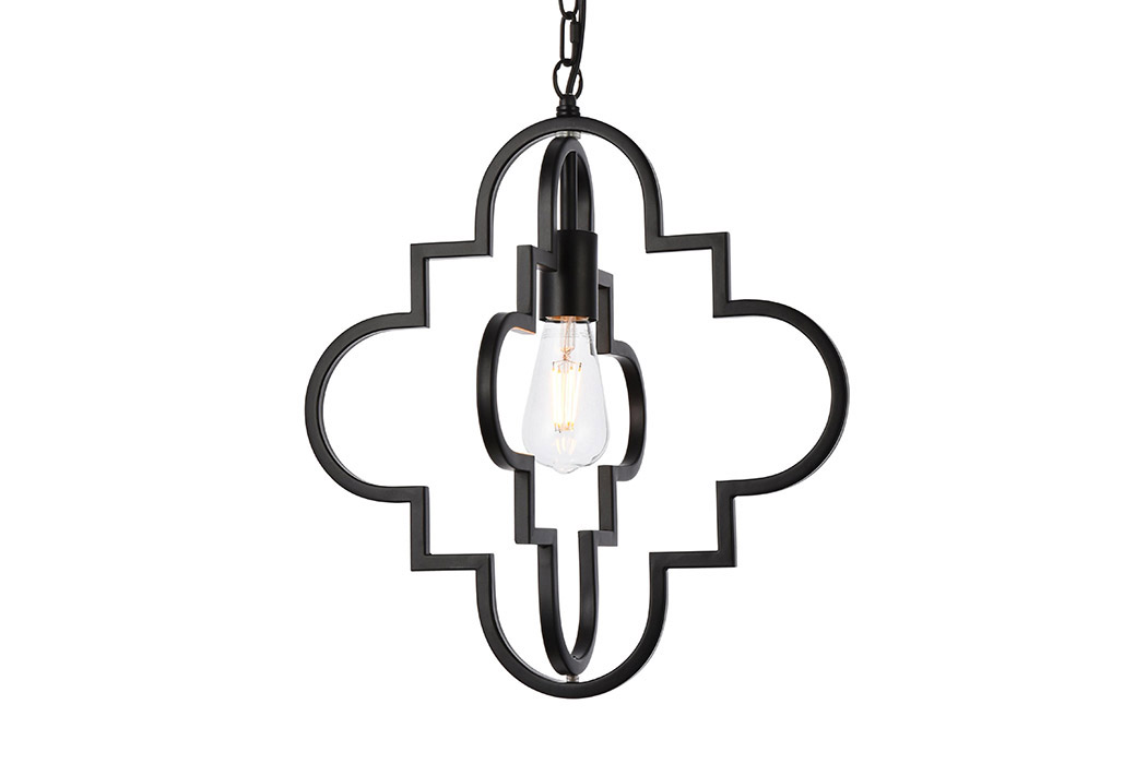 Elegant Sandara 1 Light Pendant - Black, L 16" (LD7063D16BK)