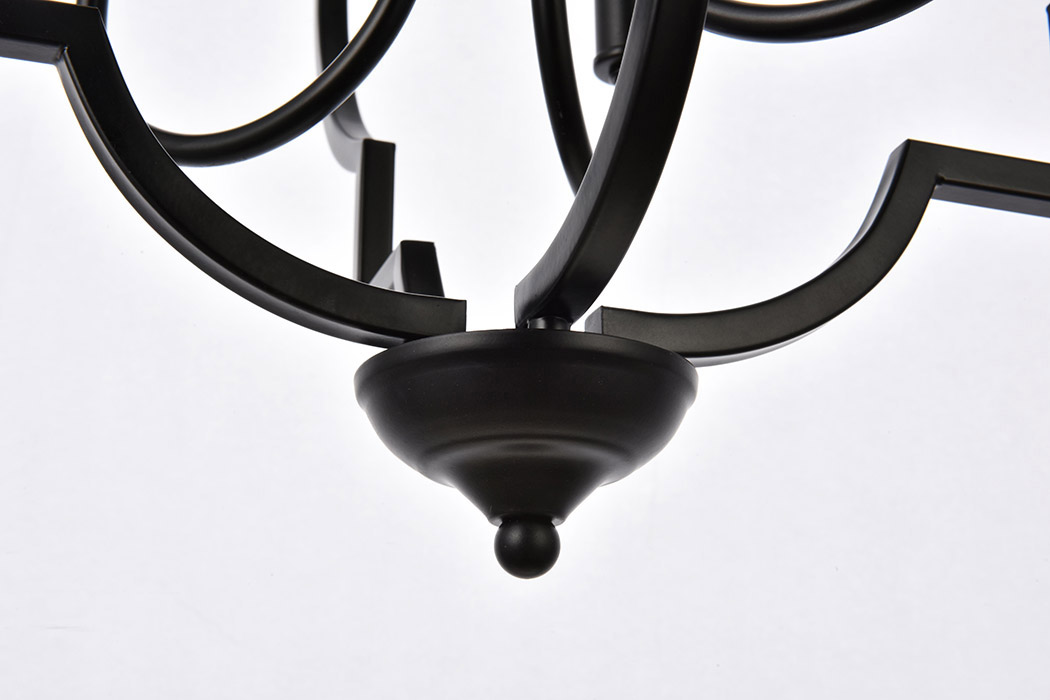 Elegant Sandara 4 Lights Pendant - Black, L 20" (LD7065D20BK)