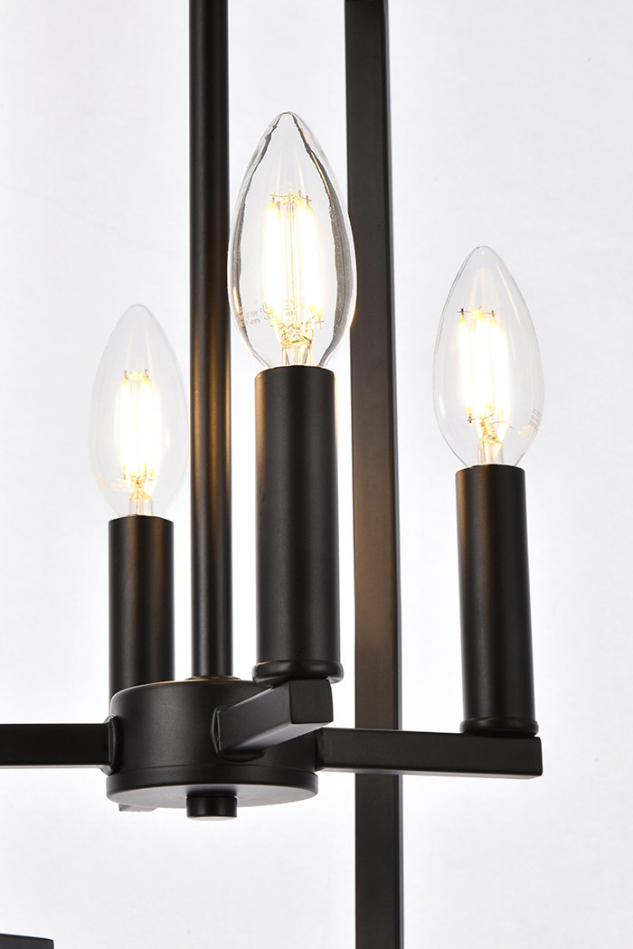 Elegant Rosenfeld 4 Lights Pendant - Black (LD7066D14BK)