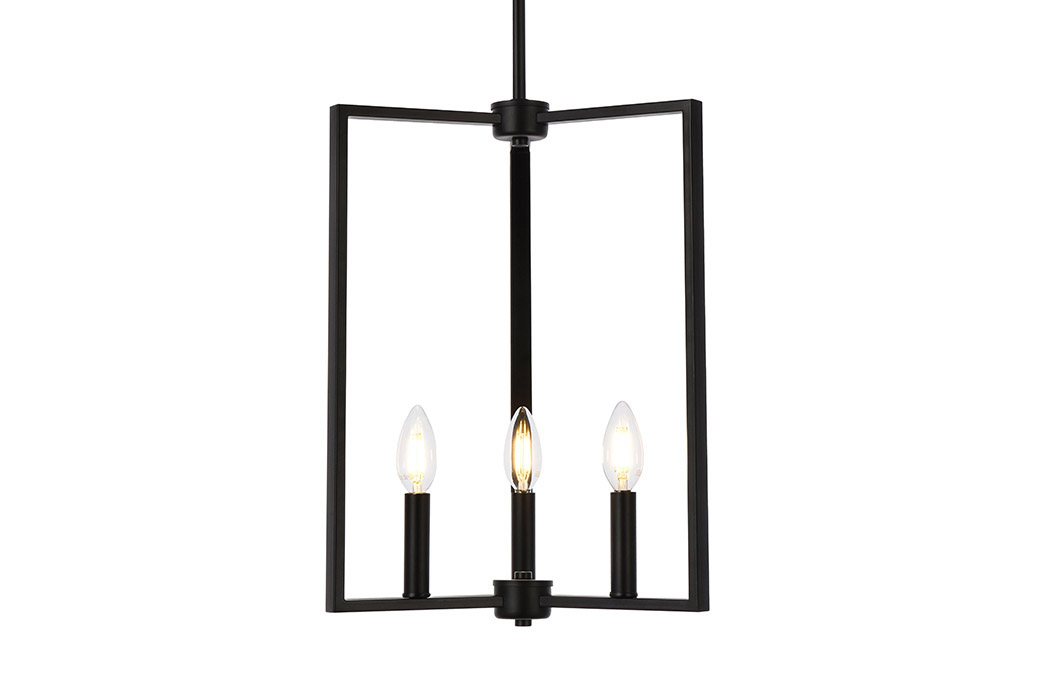 Elegant Vino 3 Lights Pendant - Black (LD7071D14BK)