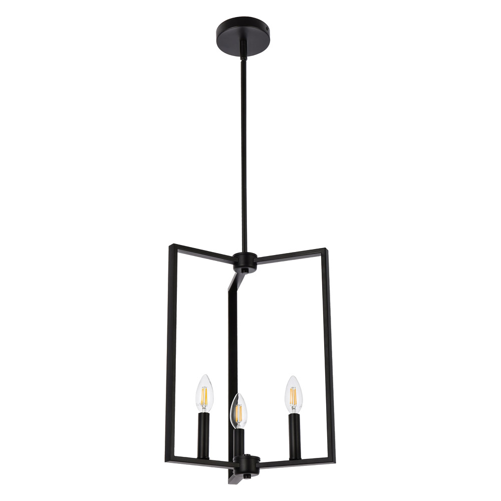 Elegant Vino 3 Lights Pendant - Black (LD7071D14BK)