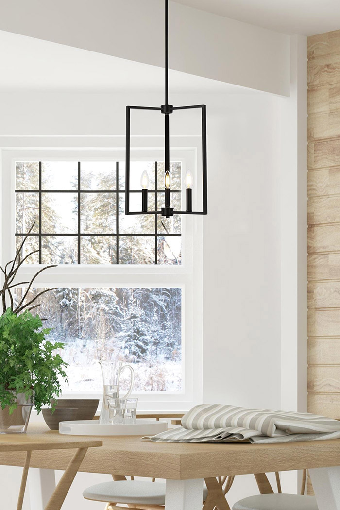 Elegant Vino 3 Lights Pendant - Black (LD7071D14BK)