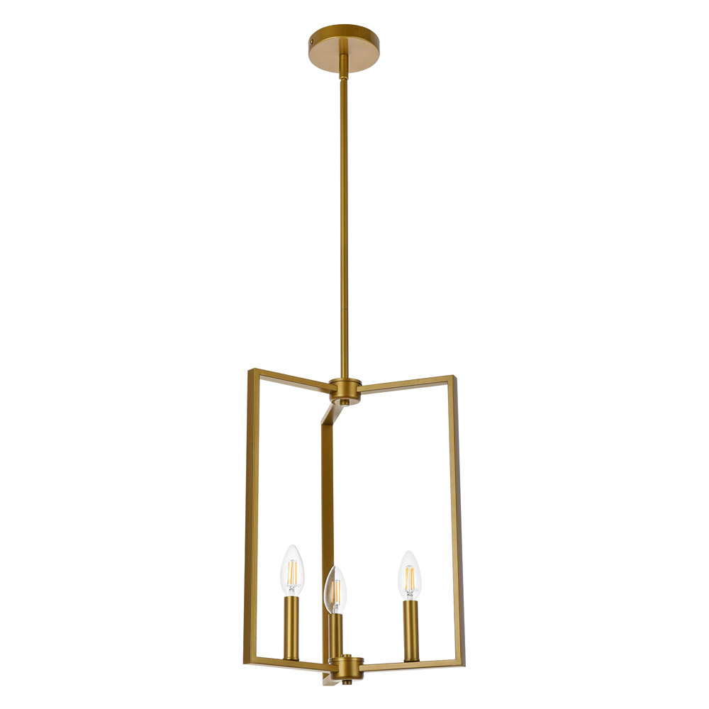 Elegant Vino 3 Lights Pendant - Brass (LD7071D14BR)