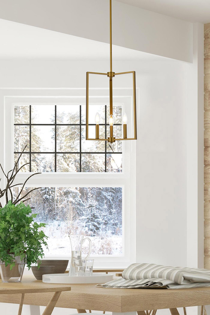 Elegant Vino 3 Lights Pendant - Brass (LD7071D14BR)