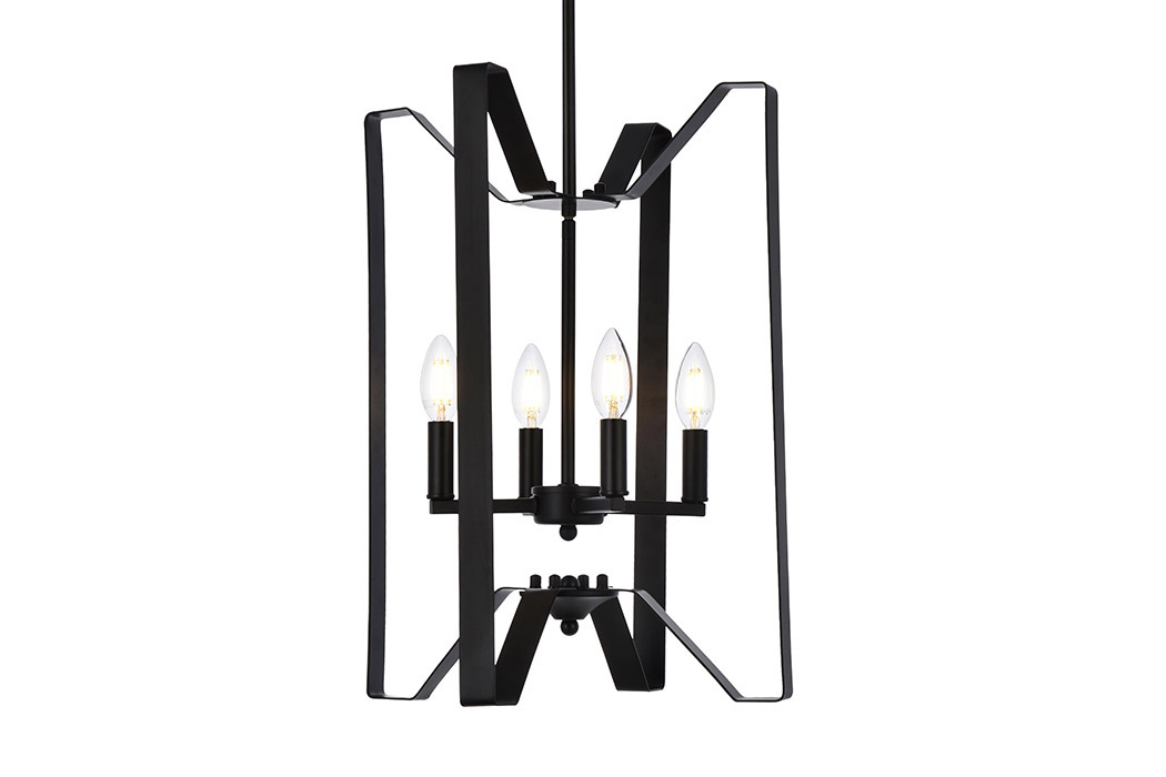 Elegant Hoffman 4 Lights Pendant - Black (LD7072D14BK)