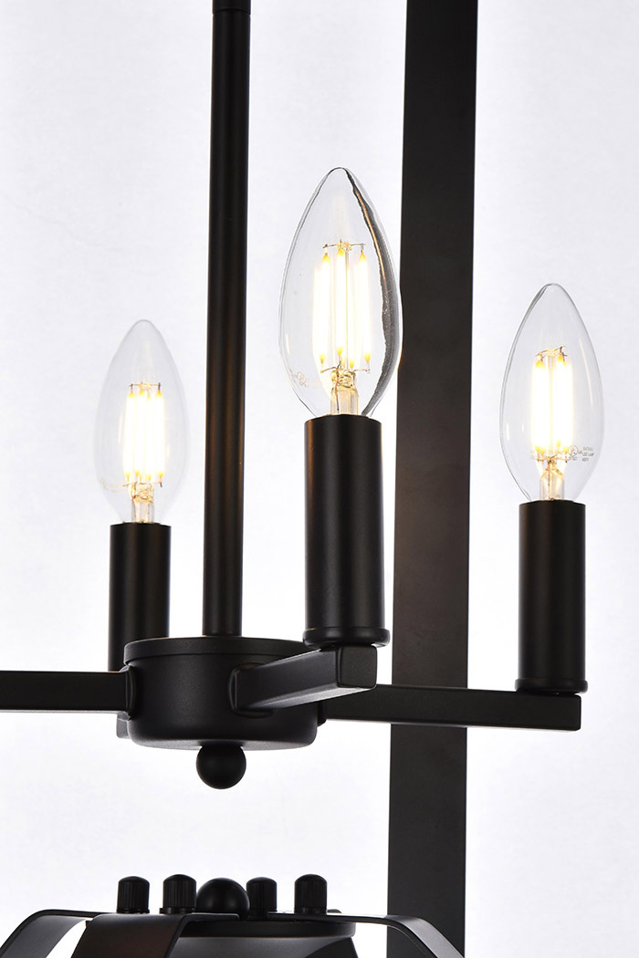 Elegant Hoffman 4 Lights Pendant - Black (LD7072D14BK)