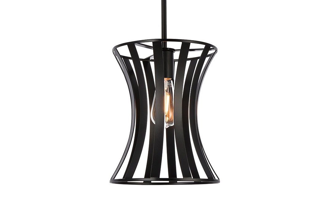 Elegant Lily 1 Light Pendant - Black (LD7076D10BK)