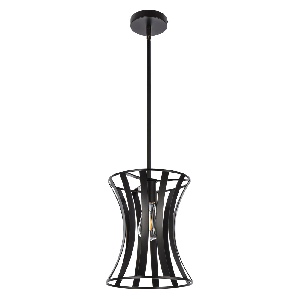 Elegant Lily 1 Light Pendant - Black (LD7076D10BK)