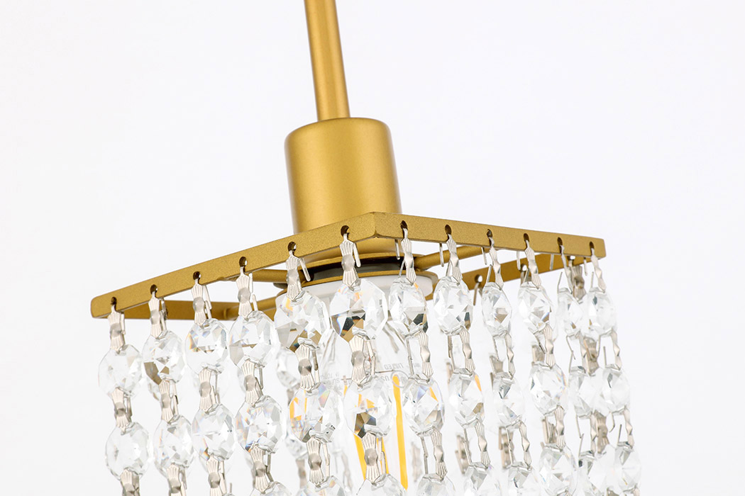 Elegant Taylor 1 Light Pendant - Brass (LD7500BR)