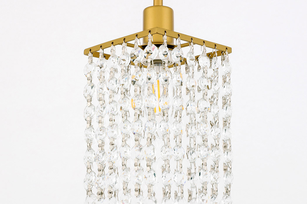 Elegant Taylor 1 Light Pendant - Brass (LD7500BR)