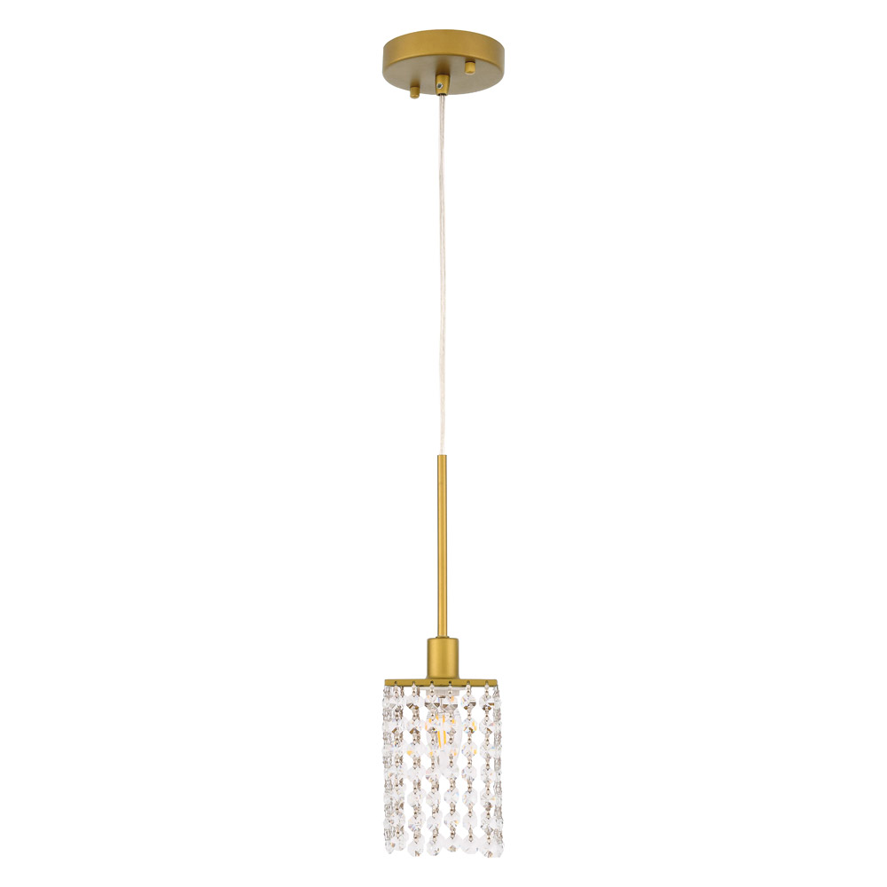 Elegant Taylor 1 Light Pendant - Brass (LD7500BR)