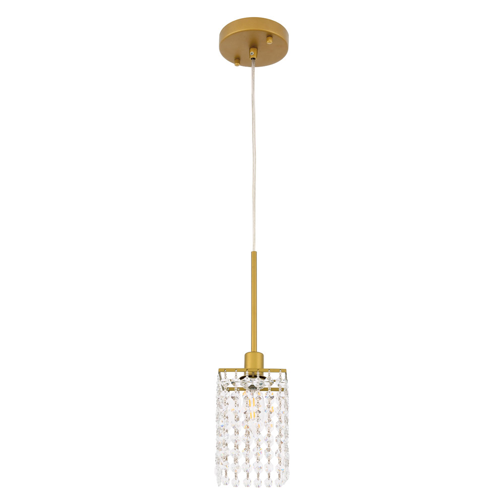 Elegant Taylor 1 Light Pendant - Brass (LD7500BR)