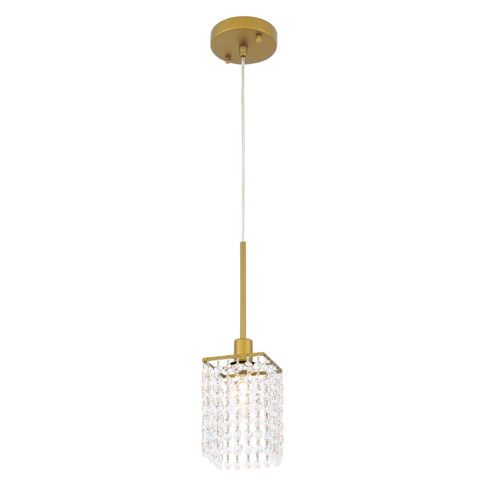 Elegant Taylor 1 Light Pendant - Brass (LD7500BR)