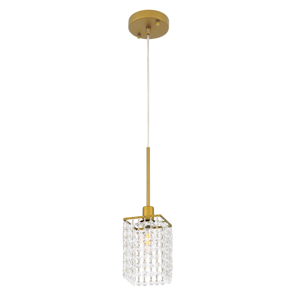 Elegant Taylor 1 Light Pendant - Brass (LD7500BR)