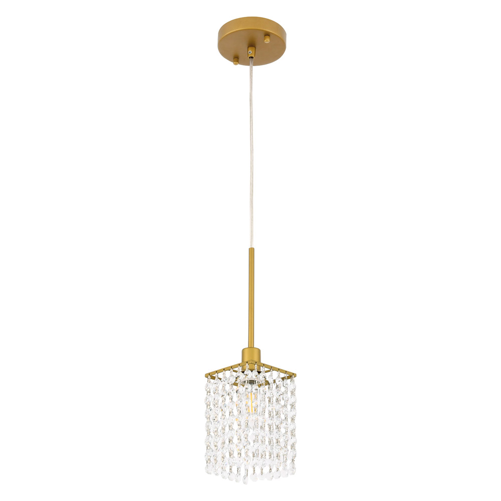 Elegant Taylor 1 Light Pendant - Brass (LD7500BR)