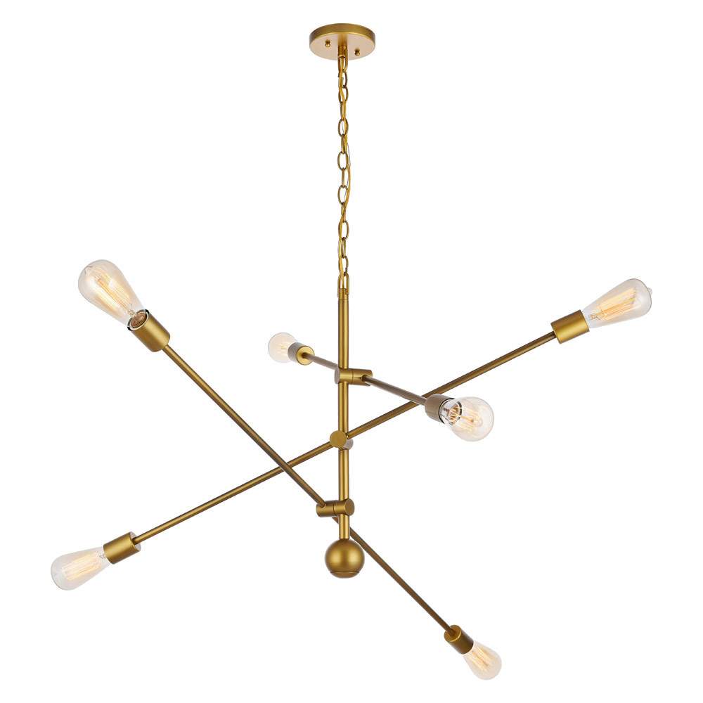 Elegant Pendant Light - Brass, L 42" (LD8011D42BR)