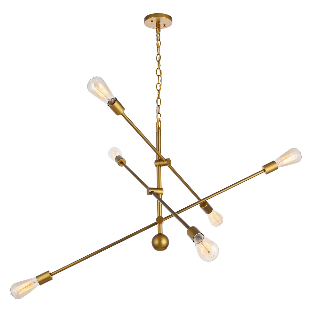 Elegant Pendant Light - Brass, L 42" (LD8011D42BR)