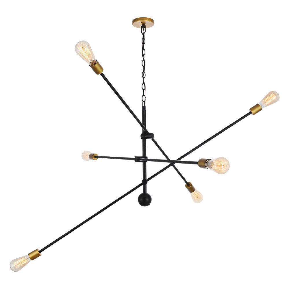 Elegant Pendant Light - Black, L 55" (LD8012D55BK)