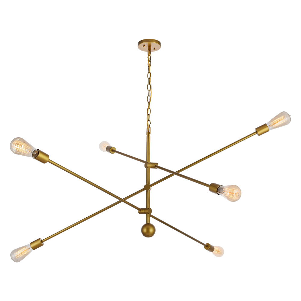 Elegant Pendant Light - Brass, L 55" (LD8014D55BR)