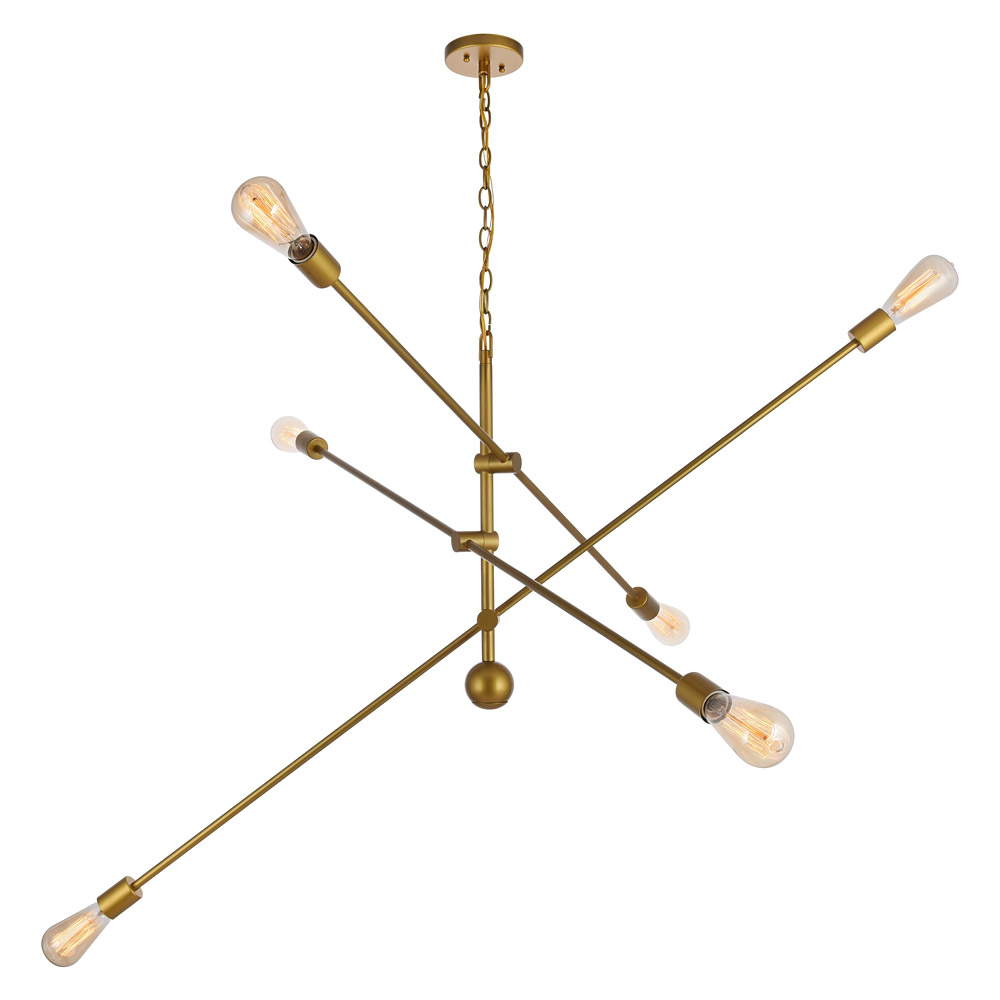 Elegant Pendant Light - Brass, L 55" (LD8014D55BR)