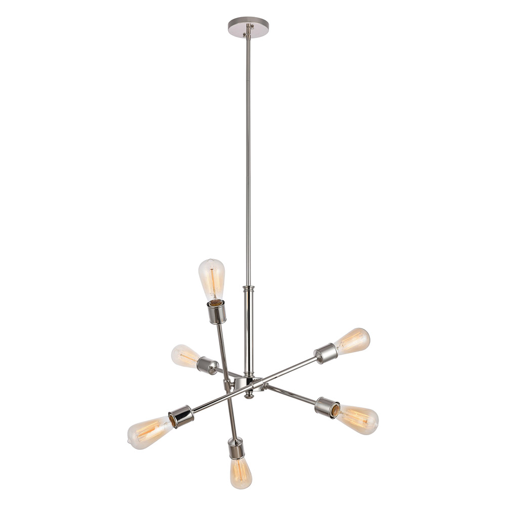 Elegant Pendant Light - Polished Nickel, L 17.1" (LD8016D18PN)