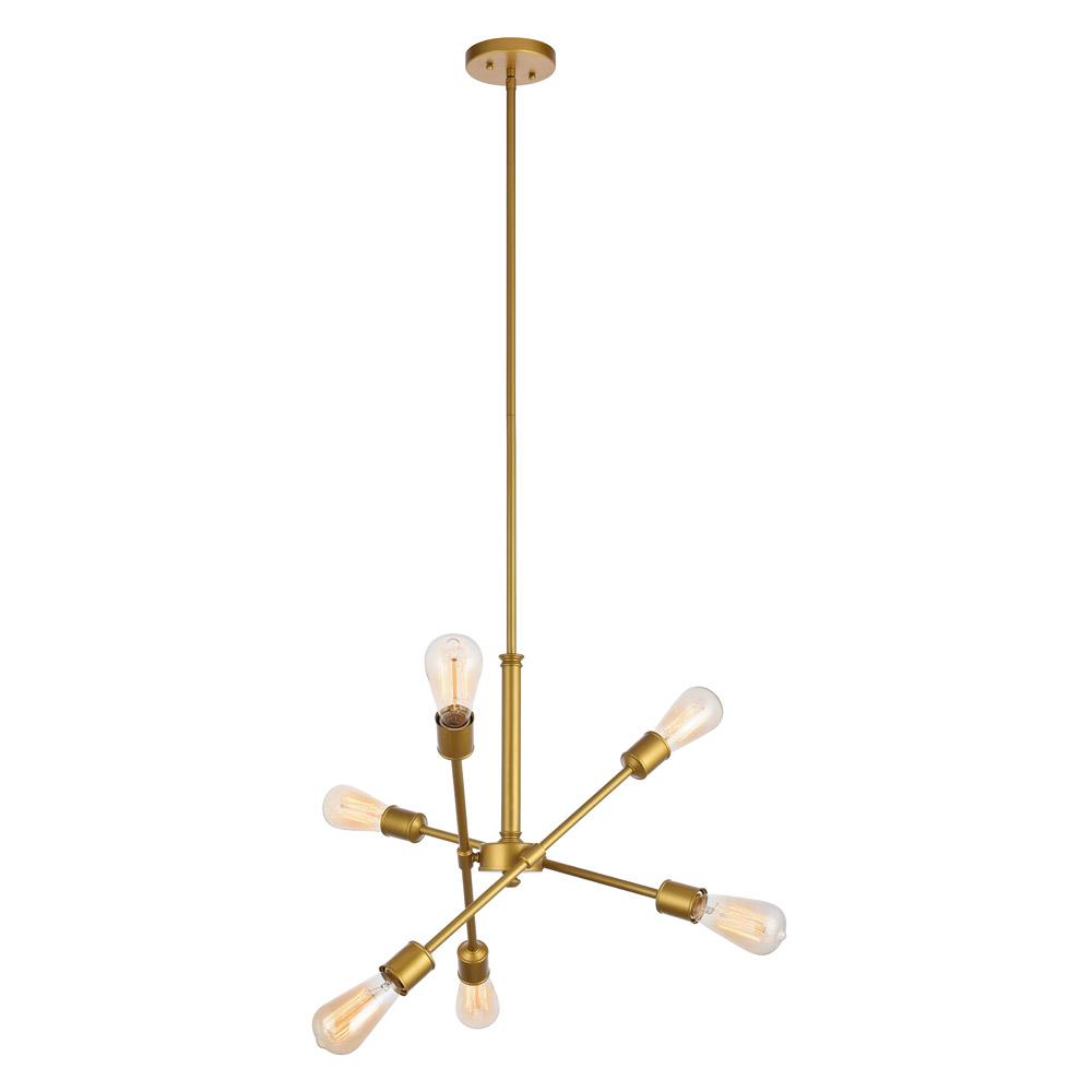 Elegant Pendant Light - Brass, L 17.1" (LD8017D18BR)