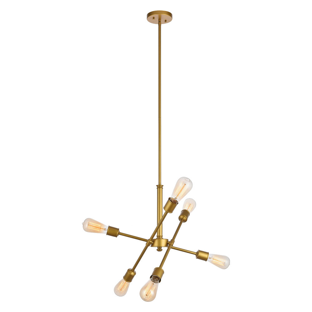 Elegant Pendant Light - Brass, L 17.1" (LD8017D18BR)