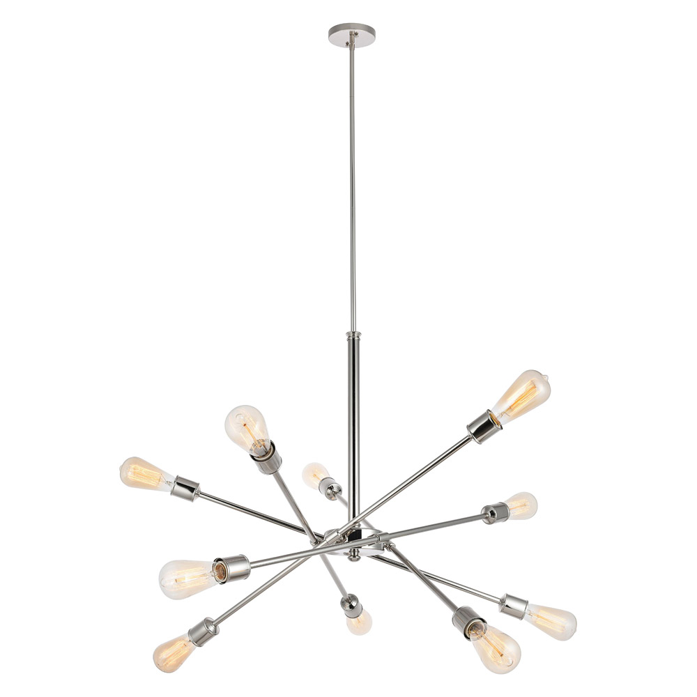 Elegant Pendant Light - Polished Nickel, L 27.2" (LD8018D28PN)