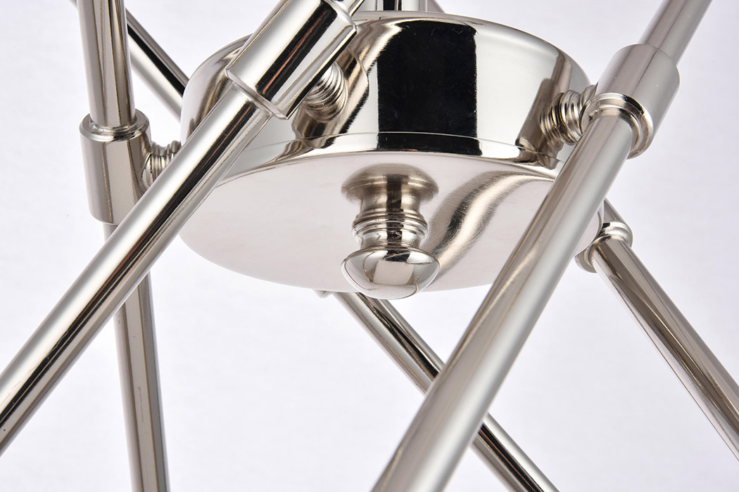 Elegant Pendant Light - Polished Nickel, L 27.2" (LD8018D28PN)