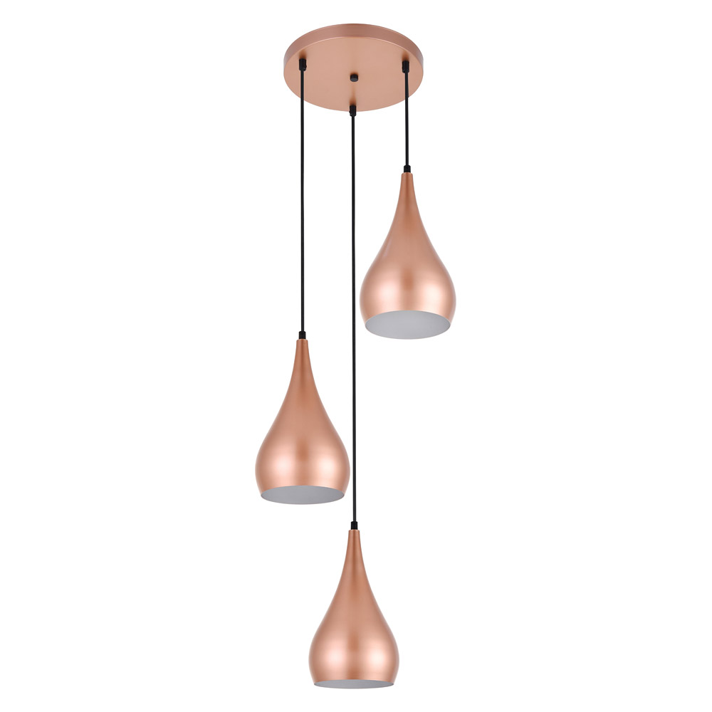 Elegant Nora 11.5" 3-Light Pendant - Honey Gold (LDPD2000HG)