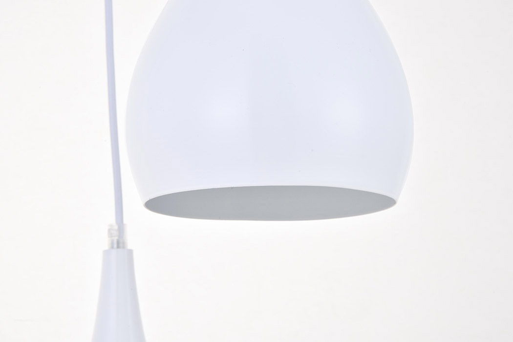 Elegant Nora 11.5" 3-Light Pendant - White (LDPD2000WH)