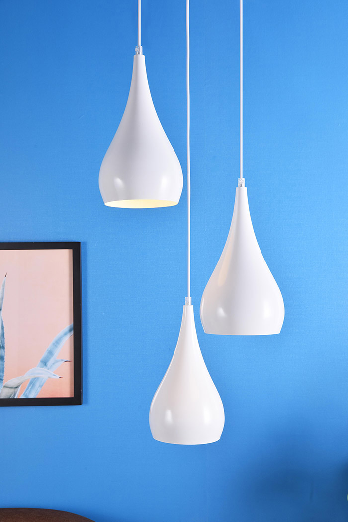 Elegant Nora 11.5" 3-Light Pendant - White (LDPD2000WH)