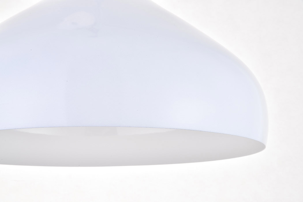 Elegant Circa 1-Light Pendant - White, L 16.5" (LDPD2045WH)