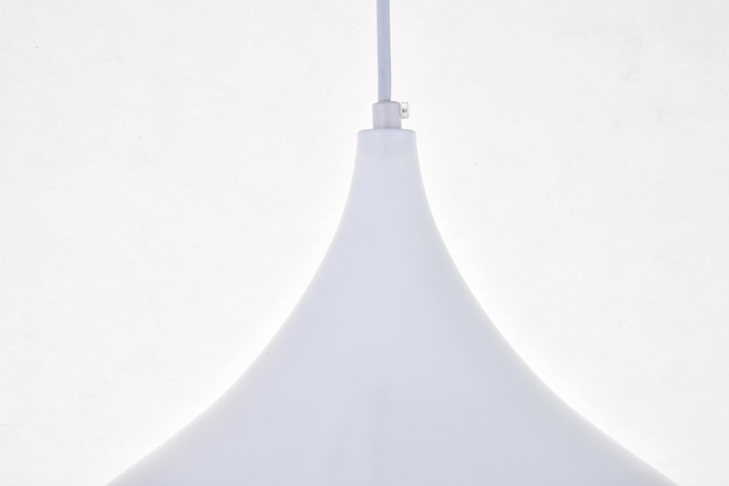 Elegant Circa 1-Light Pendant - White, L 16.5" (LDPD2045WH)