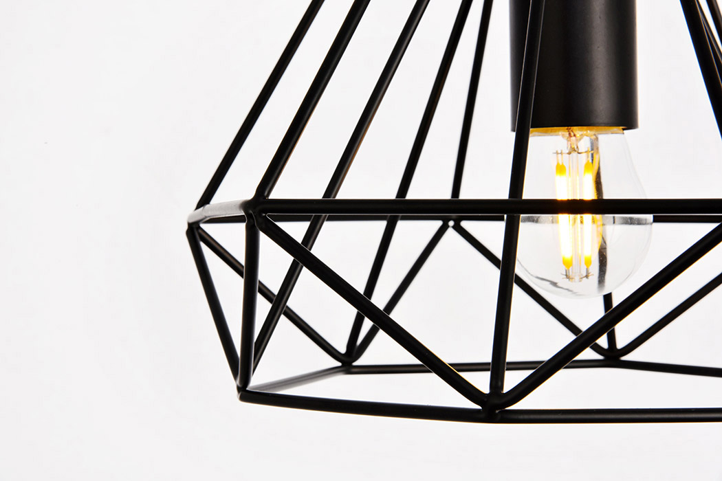 Elegant Pendant Light - Black, L 9.8" (LDPD2089)