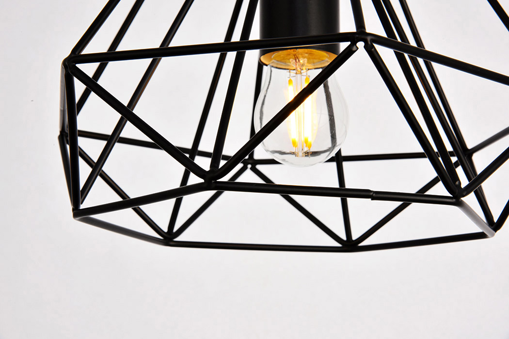 Elegant Pendant Light - Black, L 9.8" (LDPD2089)