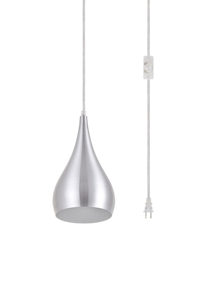 Elegant Nora 1 Light Plug-In Pendant - Burnished Nickel (LDPG2001BN)