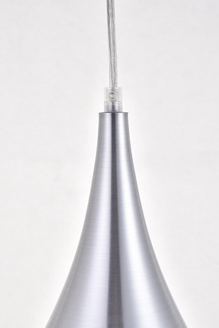 Elegant Nora 1 Light Plug-In Pendant - Burnished Nickel (LDPG2001BN)