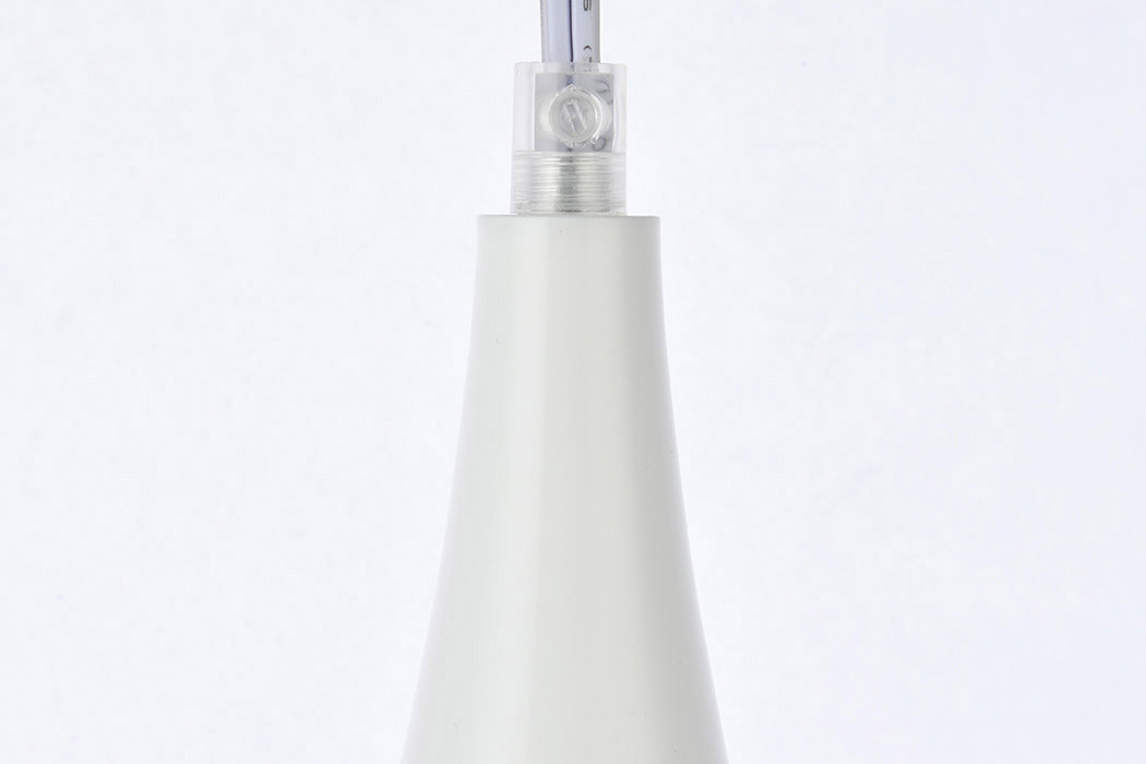 Elegant Nora 1 Light Plug-In Pendant - White (LDPG2001WH)