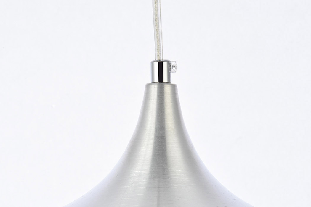 Elegant Nora 1 Light Plug-In Pendant - Burnished Nickel (LDPG2003BN)