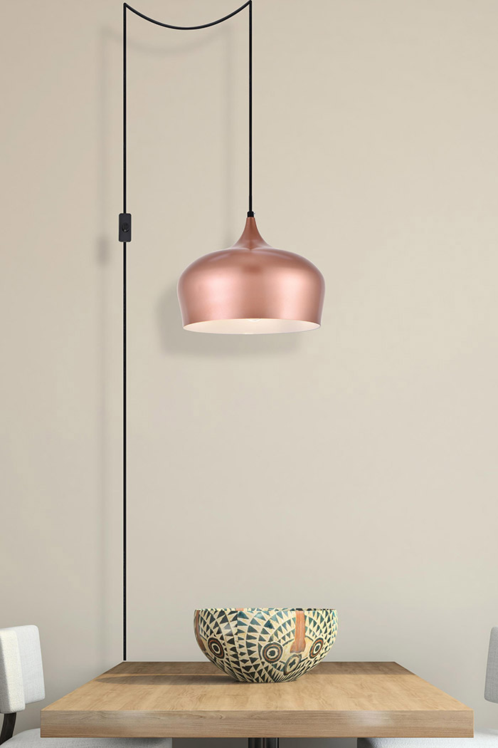 Elegant Nora 1 Light Plug-In Pendant - Honey Gold (LDPG2003HG)