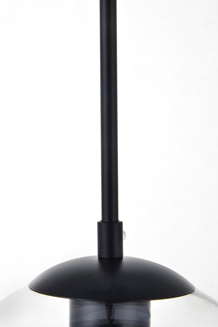 Elegant Baxter 1 Light Plug-In Pendant - Black, L 8" (LDPG2206BK)